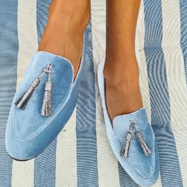 Fashion Flat Tassel Round Head Leisure Women's Shoes