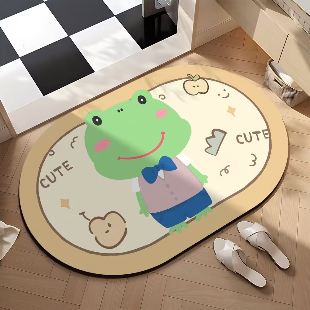 Cartoon non-slip hygienic carpet, water absorbent 4