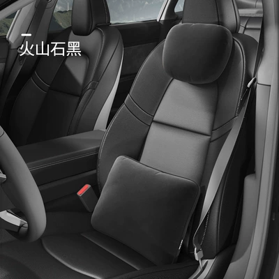 Car headrest air layer Headrest - volcano-black-headrest-lumbar-suit