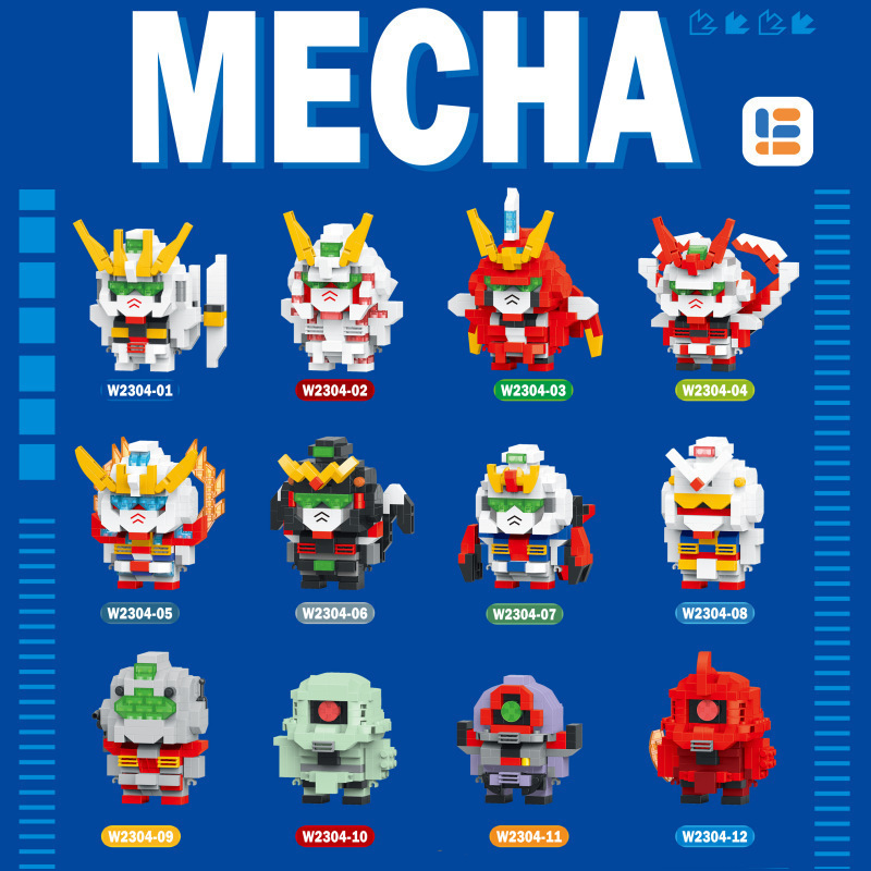 레고 마이크로 입자 다이아몬드 블록 건담 미니 메카 소년 교육 조립 장난감 국경일 선물