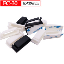 FC-30黑色粘式固定座排線夾電線固定扣 配線固定夾理線夾大號卡扣