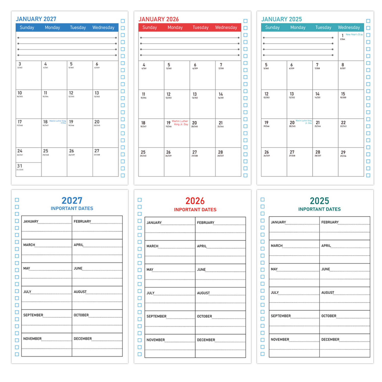 Moyan nuevo plan de 3 años, patrón de mármol, planificador personal, cuaderno de notas para estudiantes de arte