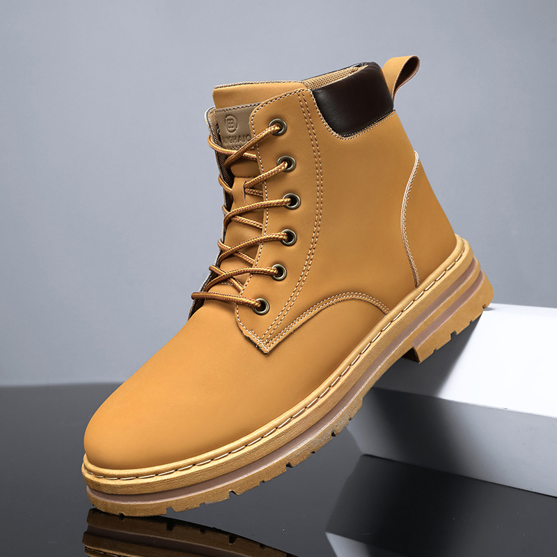 Cross-border Explosions Martin Boots Men's Extra Large Size 48 Men's Boots Retro British Style High-top Workwear Boots Leather Boots