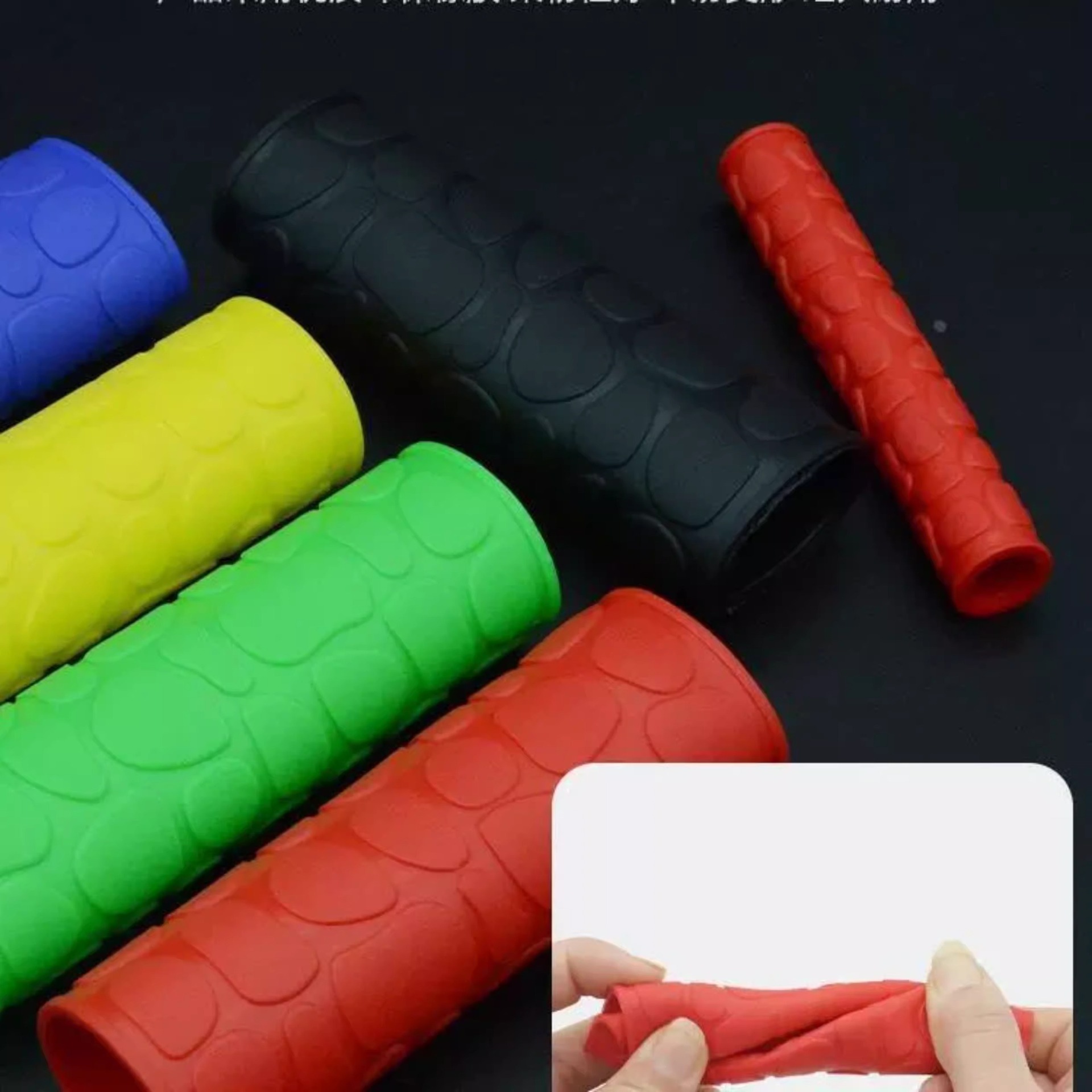 Electric Motorcycle Handlebar Cover Rubber Handle Anti-Slip Brake Cover Non-Sponge Cover