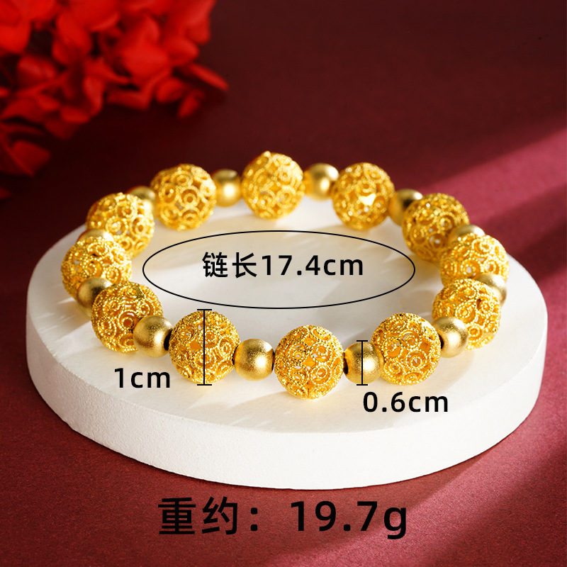 Sha Jin China estilo ling ling ling pulsera de marea nacional de mujer hortenida loto imitación cadena de perlas de oro fabricantes Yiwu al por mayor joyerías al por mayor image 7