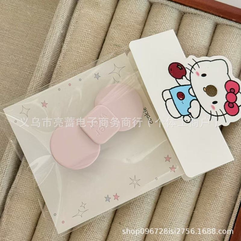 2025徐璐字母款醋酸蝴蝶结鸭嘴发夹刘海边夹可爱少女时髦碎发整理|undefined