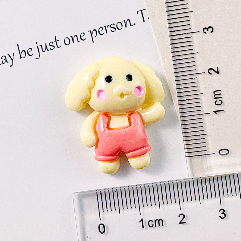 Dibujos animados oso brillante accesorios de resina conejo lindo cerdo DIY crema pegamento horquilla accesorios para el cabello teléfono caso paquete de material