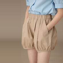 童装夏季新品女童收口褶皱亲肤简约大PP短裤灯笼裤洋气潮