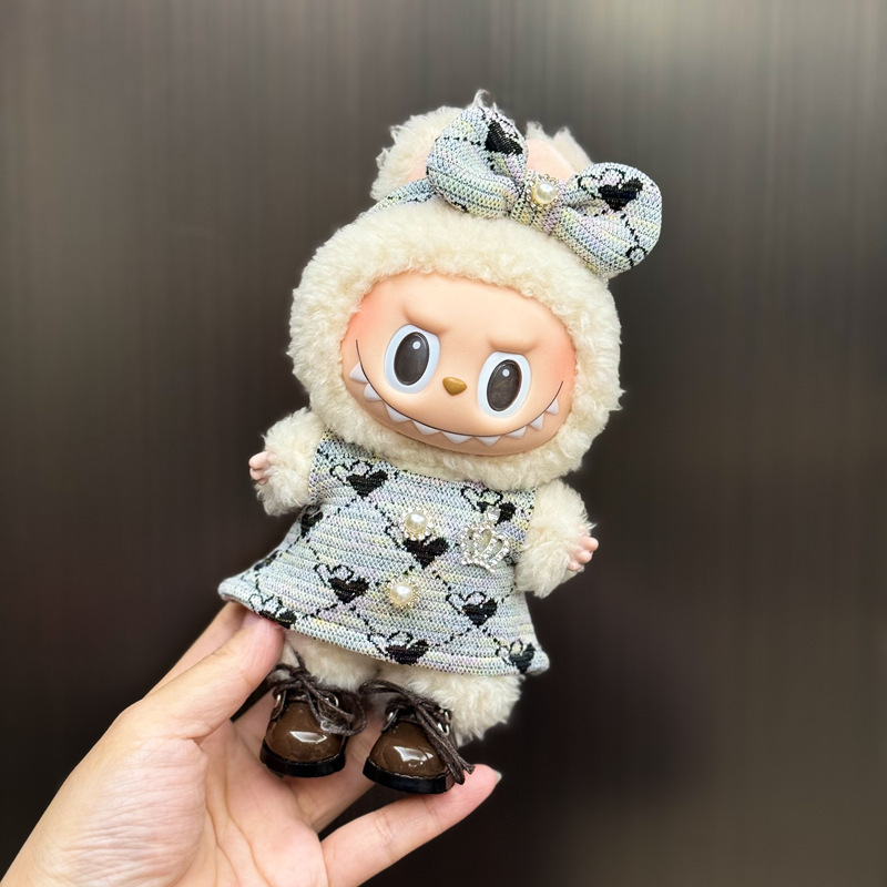 【衣類のみ】ラブブ labubu ベビー服 17cm ペンダント 1代目・2代目 ビニールぬいぐるみ 服セット|undefined
