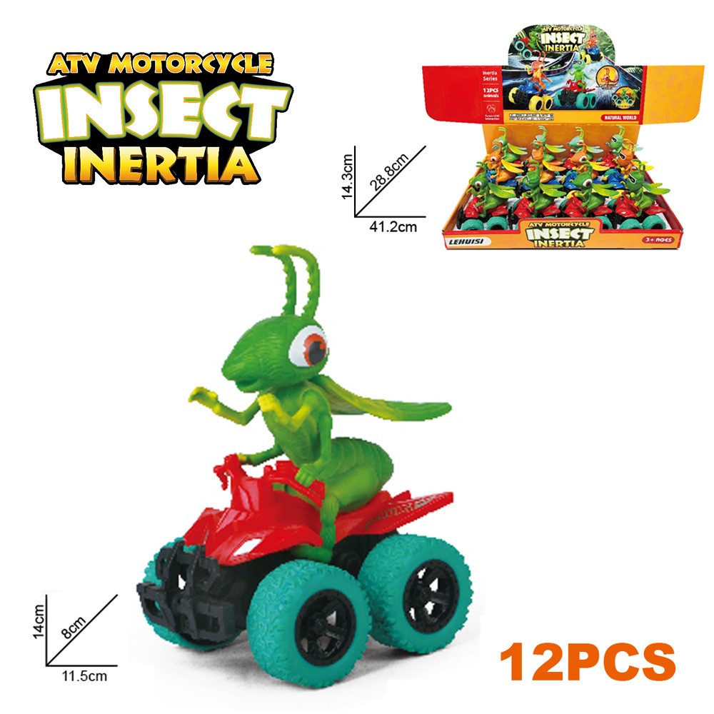 Transfronterizos niños juguetes de automóviles inerciales insectos hormiga coche dinosaurio decoración puzzle juego de juguetes para niños lotes