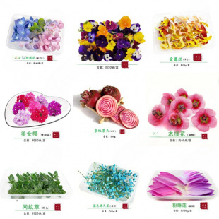 Fresh Pansy Plate Decorative Flower and Grass Western Restaurant Hotel Decorative Flower Ornament Cold Dishes Plate