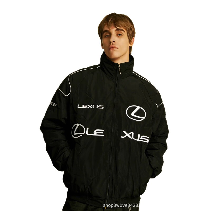 Unisex Racing Jacket, Cross-Border Embroidered Riding Jacket, Fashionable Motorcycle American-Style Pilot Cotton Jacket Unisex Racing Jacket, Cross-Border Embroidered Riding Jacket, Fashionable Motorcycle American-Style Pilot Cotton Jacket