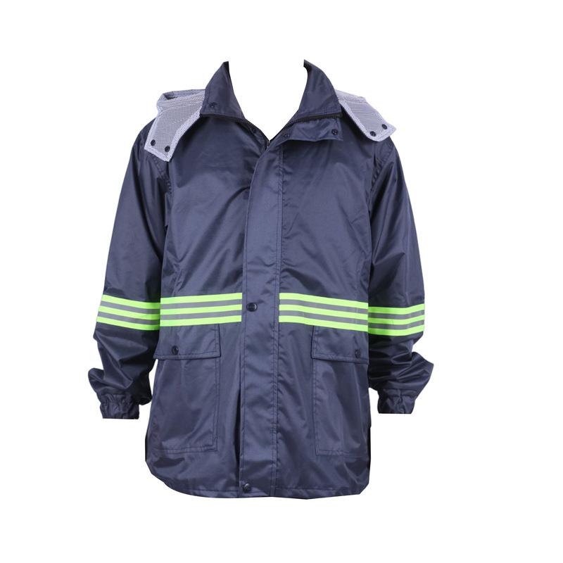 秋冬季反光服分体式雨衣夜间执勤反光防水棉服环卫安保物业工作服|undefined