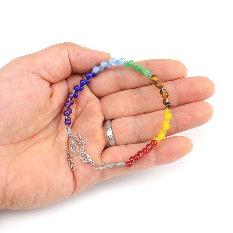 Simple Style Round Agate Beaded Bracelets 1 Piece