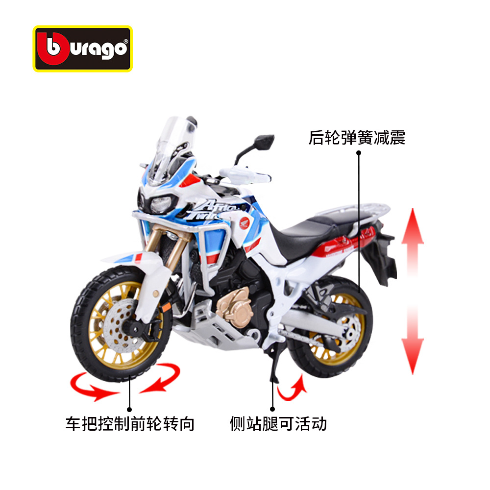 Bimeigao 1:18 Honda África Twin du Kadi V4 latte simulación aleación modelo de motocicleta