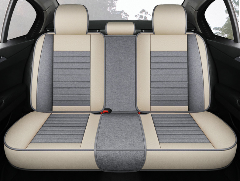 Cross-Border Foreign Trade All-Season New Linen Fabric Special Seat Cushion Fully Enclosed Cotton and Linen Breathable Seat Cover for Summer