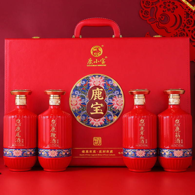 鹿筋酒東北鹿郷礼箱鞭尾血筋礼箱箱500ml * 4源メーカー|undefined