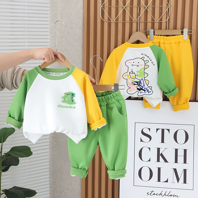 Детский весенний свитшот, мультяшный осенний комплект для мальчиков