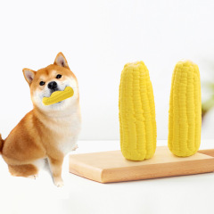 Cross-border new dog latex squeaking corn toy, simulated corn self-entertaining interactive pet supplies wholesale