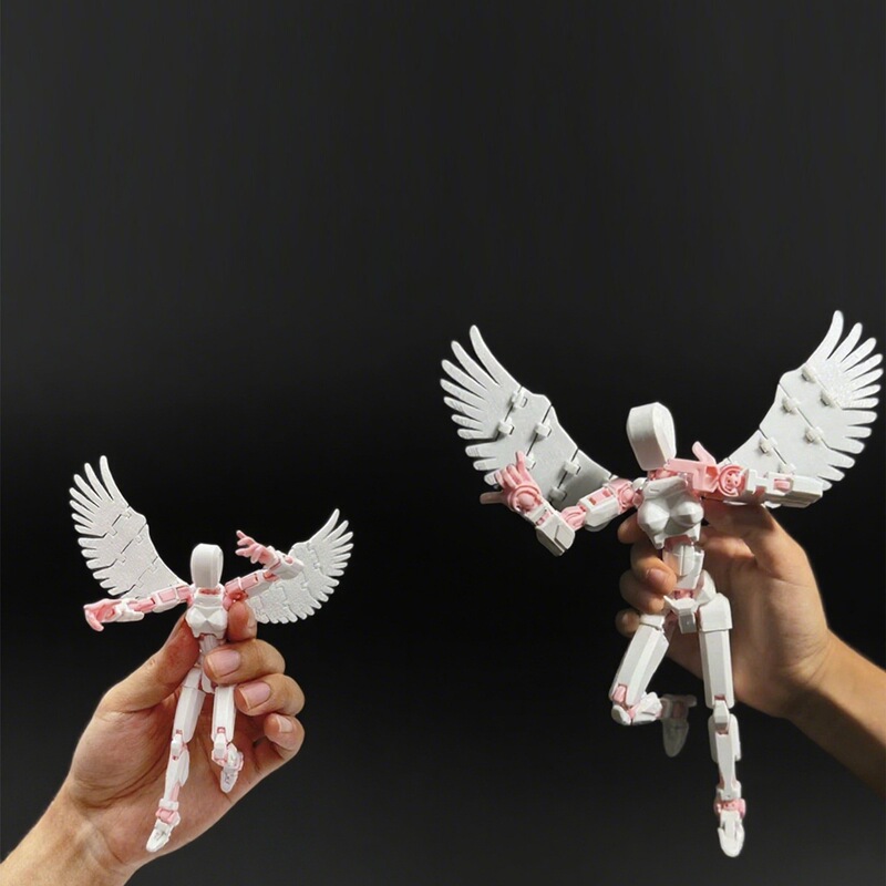 Cross-Border New Product Plus Size Multi-Jointed Double-Winged Angel Movable Doll Dummy13 Educational Toy Building Blocks Wholesale