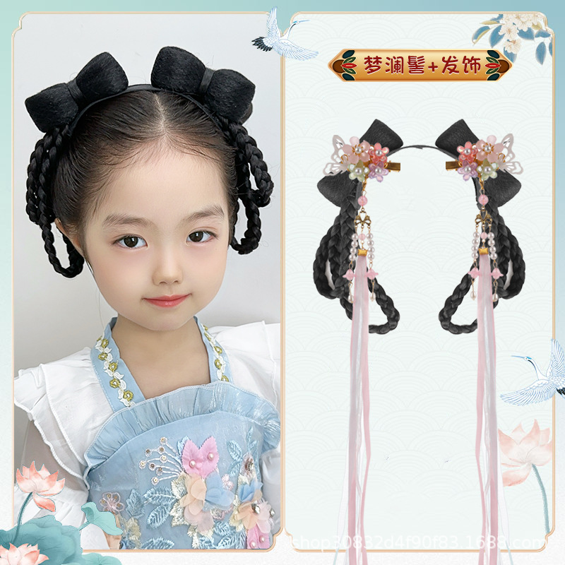 Menglan 번 + 핑크 베이베이 헤어 액세서리 한 쌍