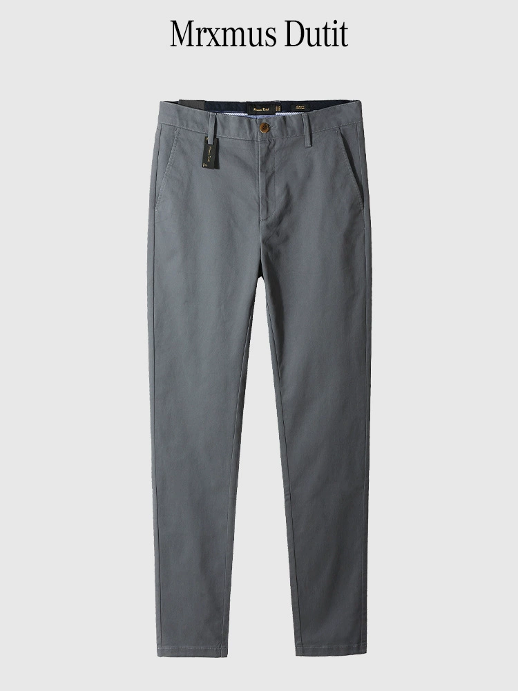 Trousers Elite autumn cotton casual, loose straight fit, sizes 30–40
