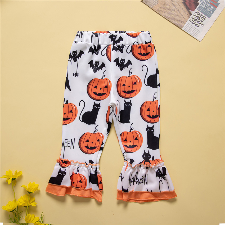 Halloween Fashion Ghost Polyester Girls Clothing Sets display picture 5
