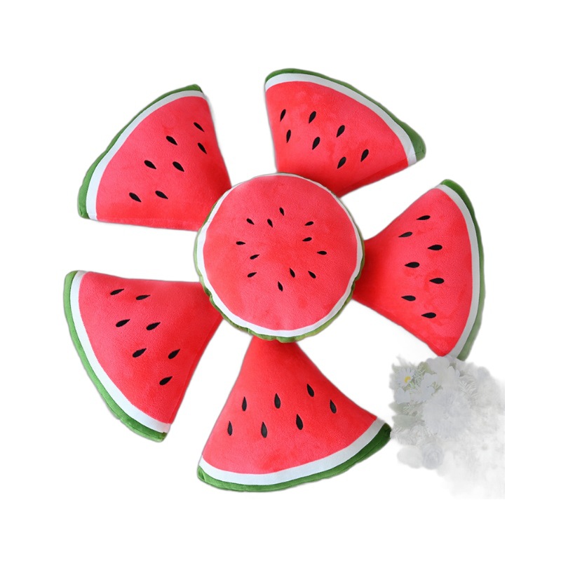 Venta directa de fábrica, nuevo cojín de sandía, peluche con forma de fruta, muñeco de peluche, venta al por mayor, regalo creativo de cumpleaños