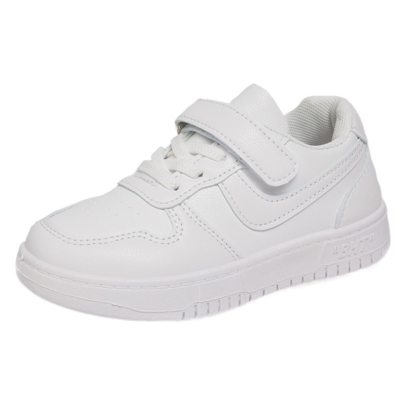 Zapatos blancos para niños zapatillas de deporte transpirables para niñas 2023 Primavera y otoño nuevos zapatos blancos para niños medianos y grandes