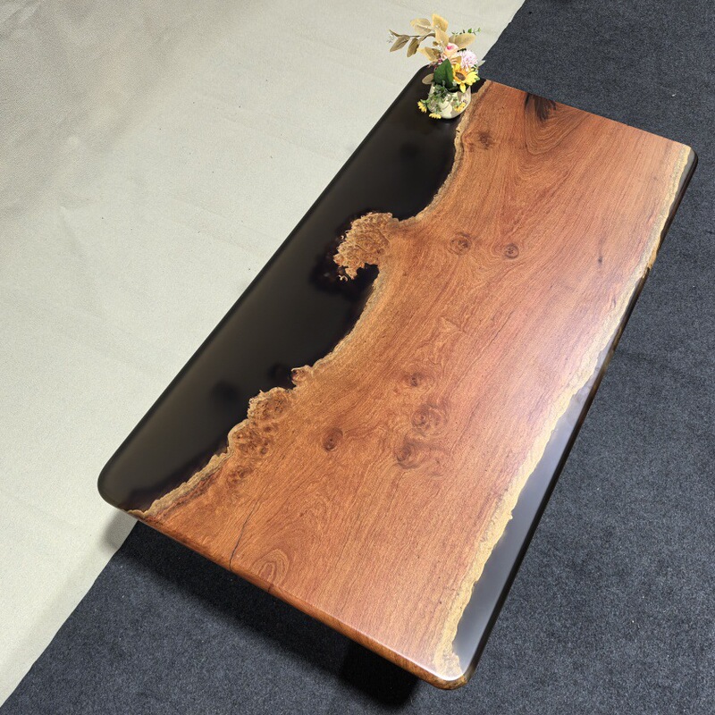 Light Luxury Epoxy Resin Solid Wood Dining Table, Small Apartment Rectangular Household Living Room Dining Table, Computer Coffee Table, Large Board Table Light Luxury Epoxy Resin Solid Wood Dining Table, Small Apartment Rectangular Household Living Room Dining Table, Computer Coffee Table, Large Board Table