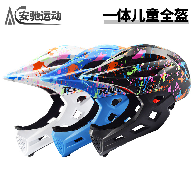 De los niños completo Cascos CE Niñas Bicicletas equilibrio scooter patinaje Cascos con luces traseras Ride equipo
