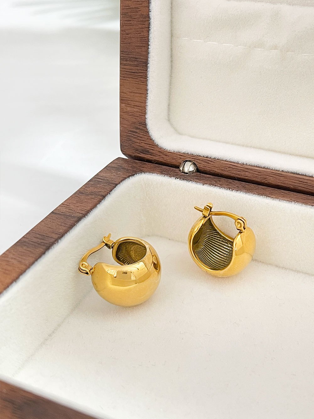 Fashion U Shape Stainless Steel Plating Drop Earrings 1 Pair