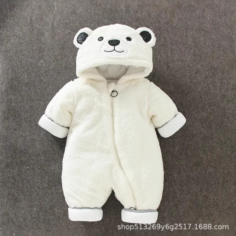 婴儿冬装连体衣服加厚棉衣新生儿宝宝抱衣婴幼儿秋冬装套装外出服
