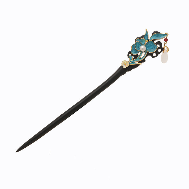 Pinzas de cabello de madera de sandalwood para mujeres estilo antiguo diario pinzas de cabello de estilo chino nuevo toque de cabello frío sensación de regalo de Qixiao explosión