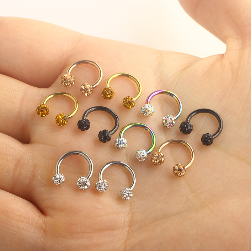 Labret piercing jewelry detail image