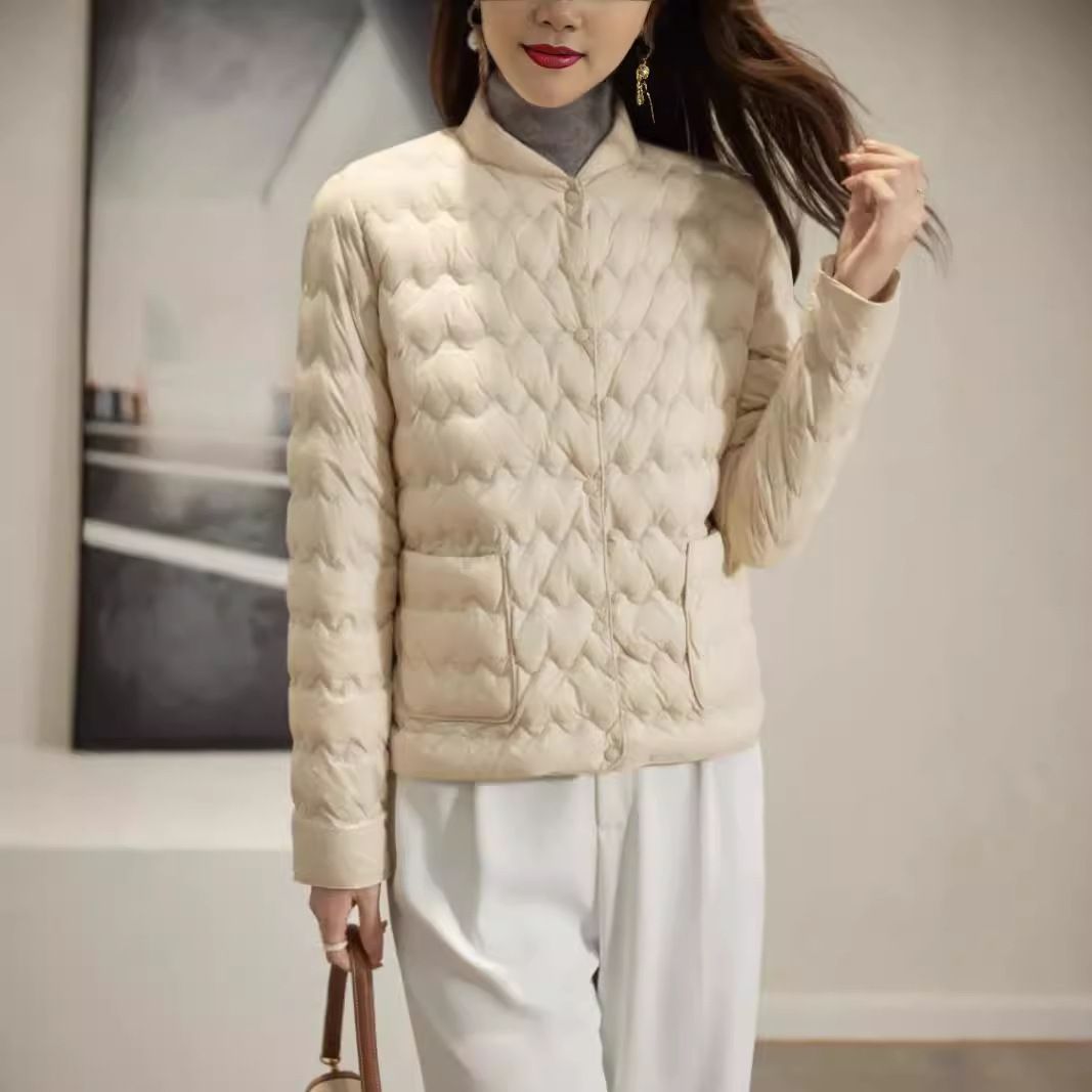 Fashionable ultra light ultra thin demi-season down jacket