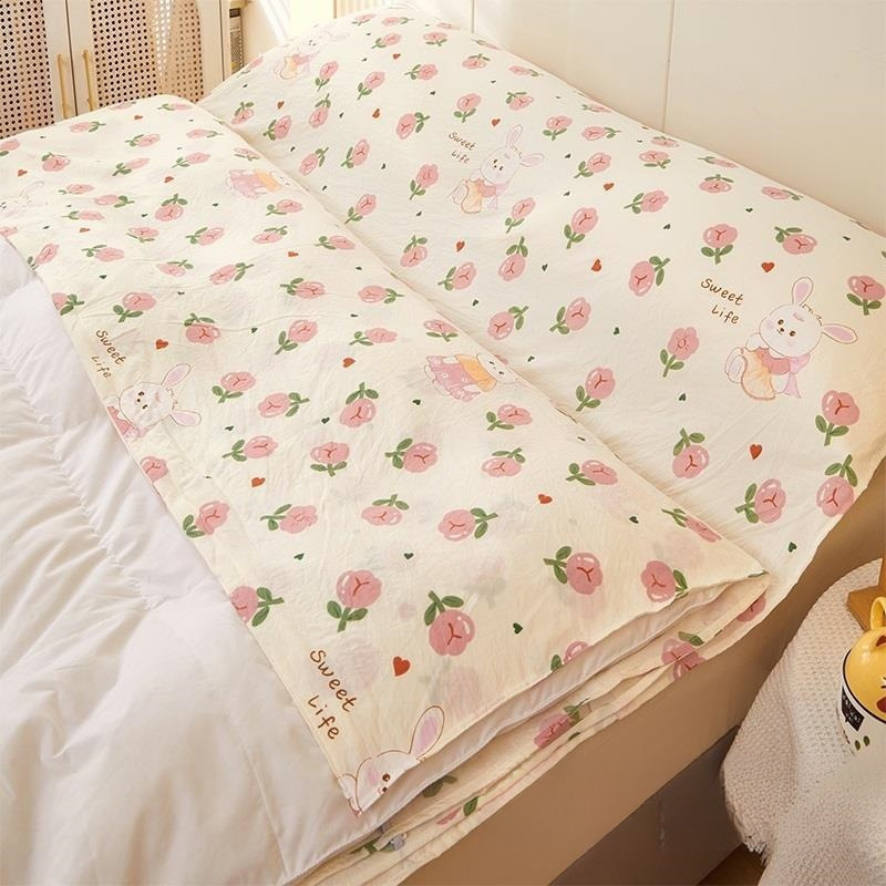 순면 여행 휴대용 침대 시트와 이불 커버 4종 세트, 호텔 성인용 3종 세트, 방진 침낭