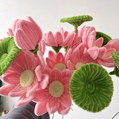 ツイストスティック完成品 手作り蓮 蓮の花束 ホリデーイベントブーケ 古代風蓮の花束 教師の日