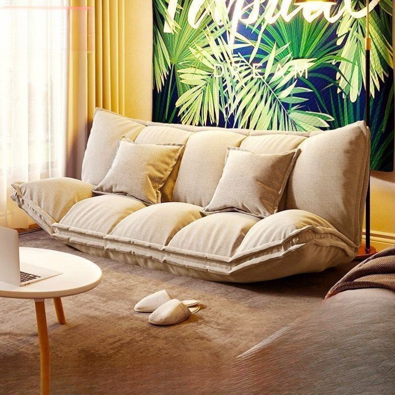 Trendy Lazy Sofa Tatami Folding Double Small Apartment Bedroom Sofa Bed Simple Floor Sofa Bed Dual-Use