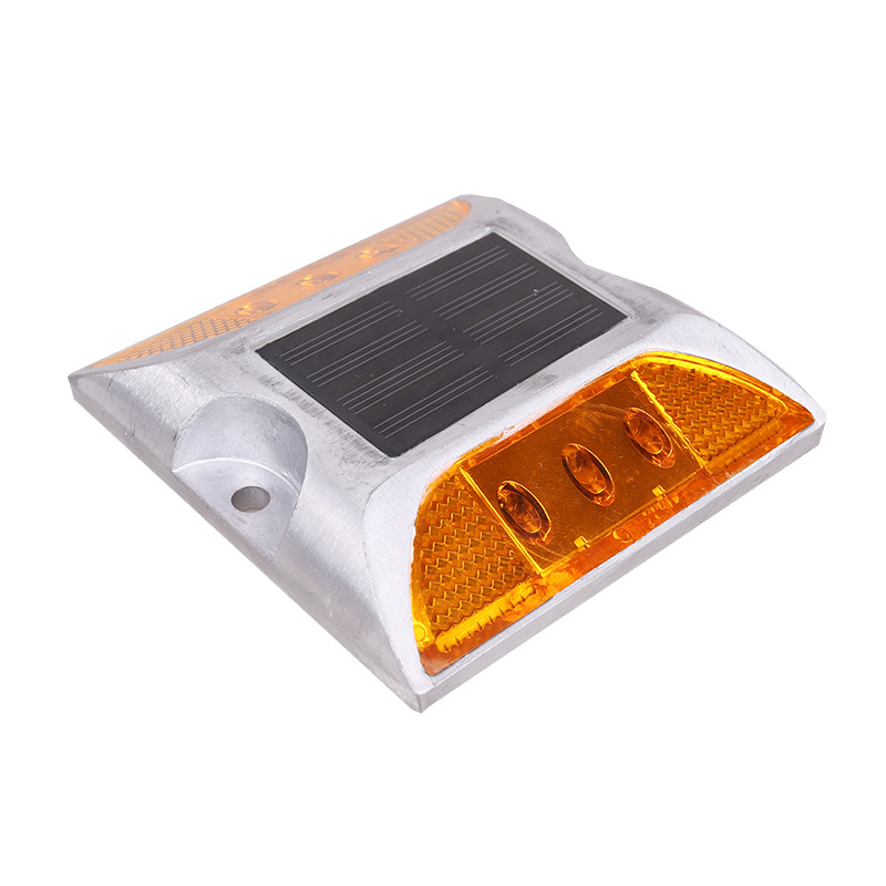 太阳能道钉铸铝四方6珠景观灯马路公路道钉灯路肩反光灯警示灯