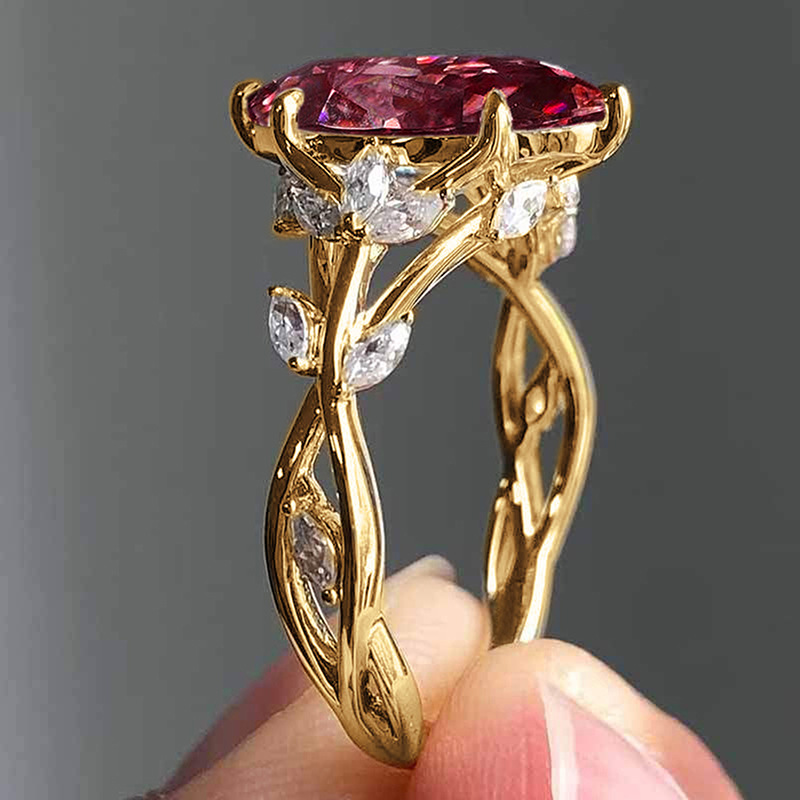 7g Weight 0.03µm Gold Plating Thickness Water Plating Gold Plating Process KC Golden Plated Plating Material Zircon Inlay Material Rings Classification 1 Piece Quantity Holiday, Daily Occasion Copper Material Leaf Pattern All Seasons Season Women's Gender Elegant, Novelty Style Claw Setting Craft Wholesale Jewelry Elegant Novelty Leaf Copper Zircon Rings 12