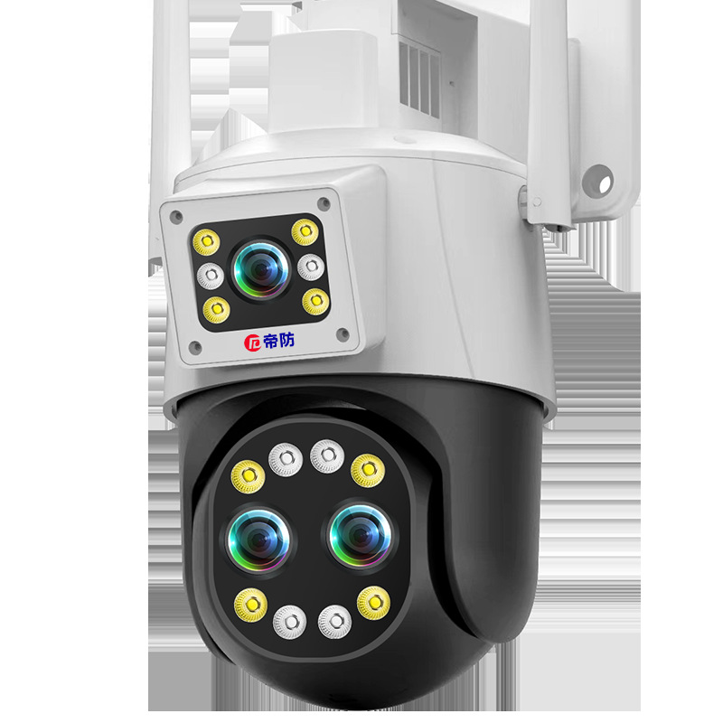 Monitor de cámara 4g de doble pantalla para el hogar wifi monitor inalámbrico para exteriores interior visión nocturna HD 10x zoom