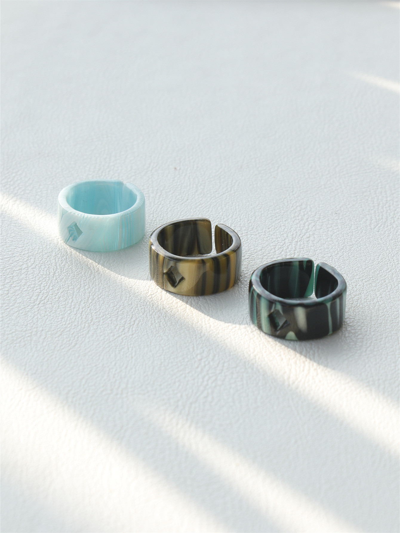 1 Set Quantity 1 Set Fashion Geometric Resin Women's Open Ring