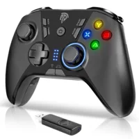 Беспроводная игровая ручка Easysmx9110 2.4G с двойной вибрацией/турбо/программируемой/5 светодиодами