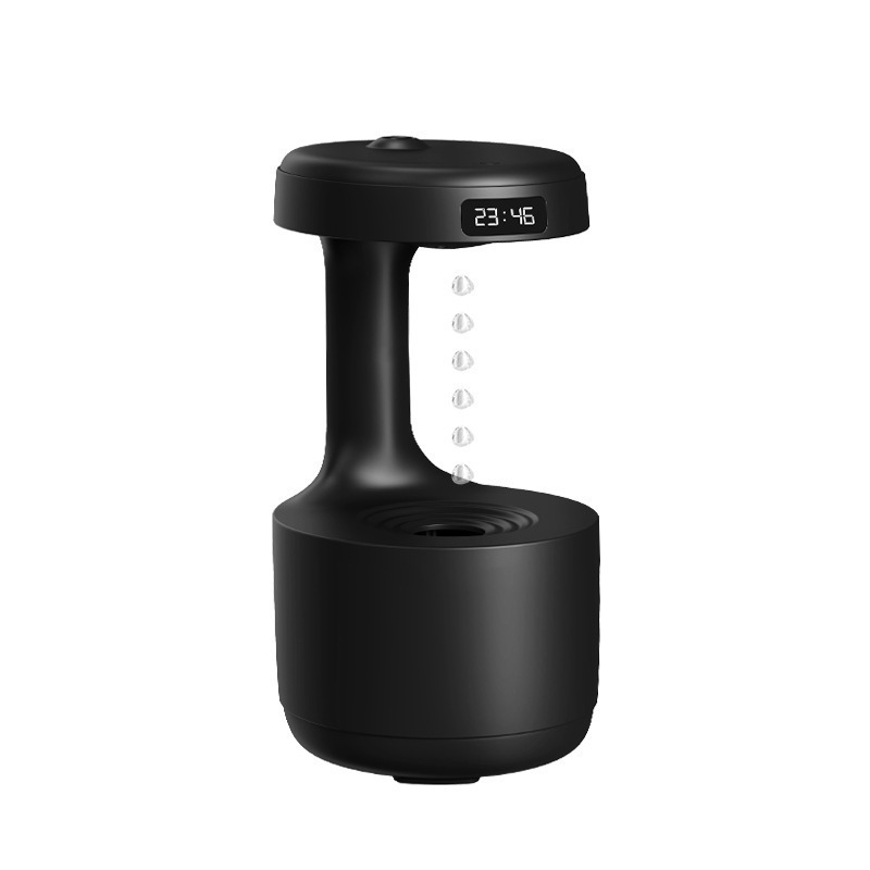 Humidificador antigravedad de reflujo de gota de agua creativo transfronterizo de gran venta, humidificador de spray silencioso para el hogar mini de gran capacidad