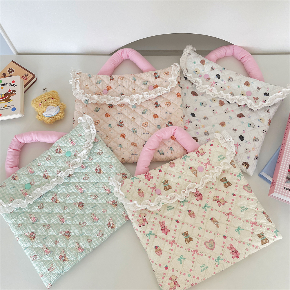 5759 만화 면 충전 소프트 노트북 핸드백 11inch 화웨이 애플 고급스러운 통근 핸드백