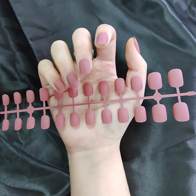 Directo de fábrica corto cuadrado redondo mate esmerilado múltiples productos de uñas parche de uñas falso desgaste tira de uñas