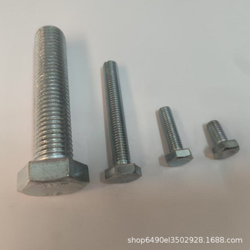 国标镀锌螺栓GB30外六方螺丝4.8级镀锌外六角螺栓