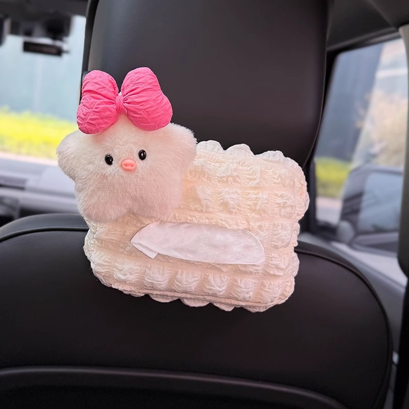 2025 nueva caja de pañuelos para coche, reposacabezas interior del coche, bolsa de pañuelos, bolsa de pañuelos para coche colgante, caja de dibujo, linda mujer
