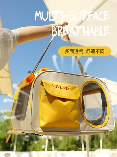 Cat bag, portable cat and dog backpack, space capsule cat cage, breathable portable cat bag, large capacity pet bag